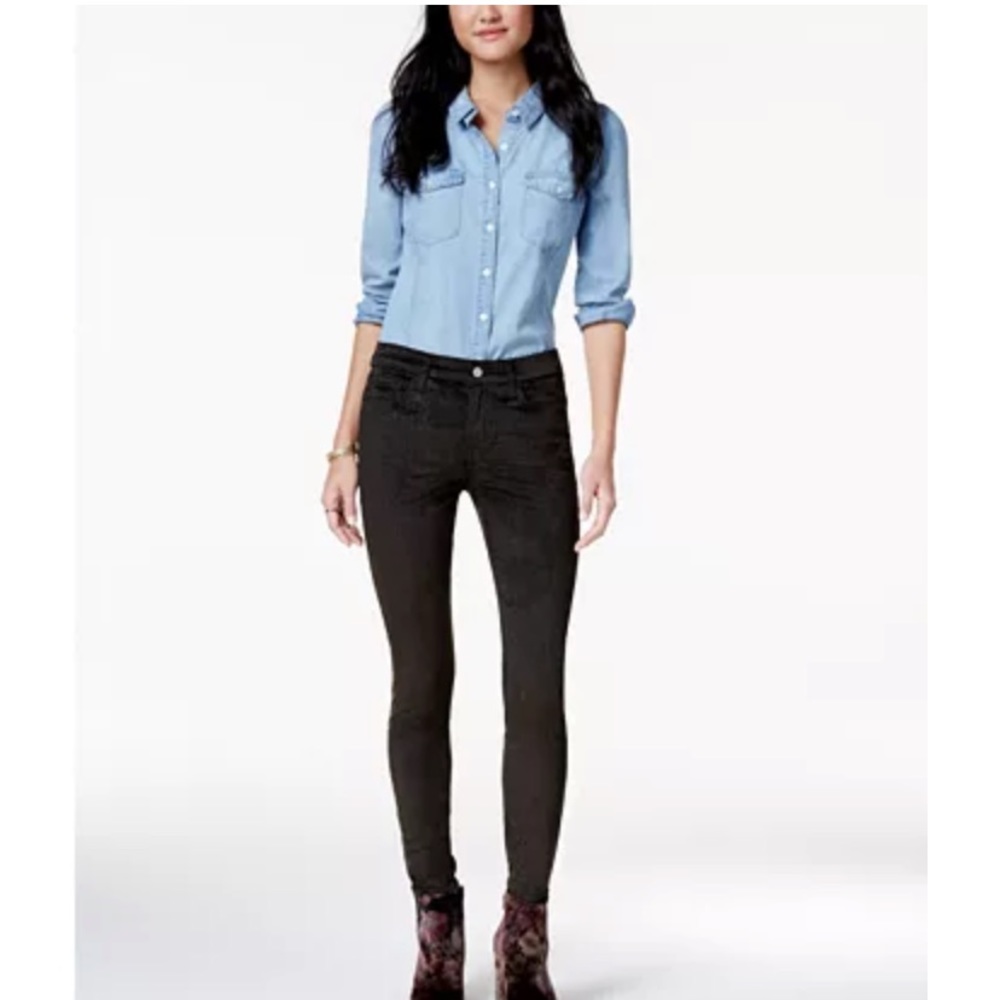 7 for all Mankind velvet skinny trousers
